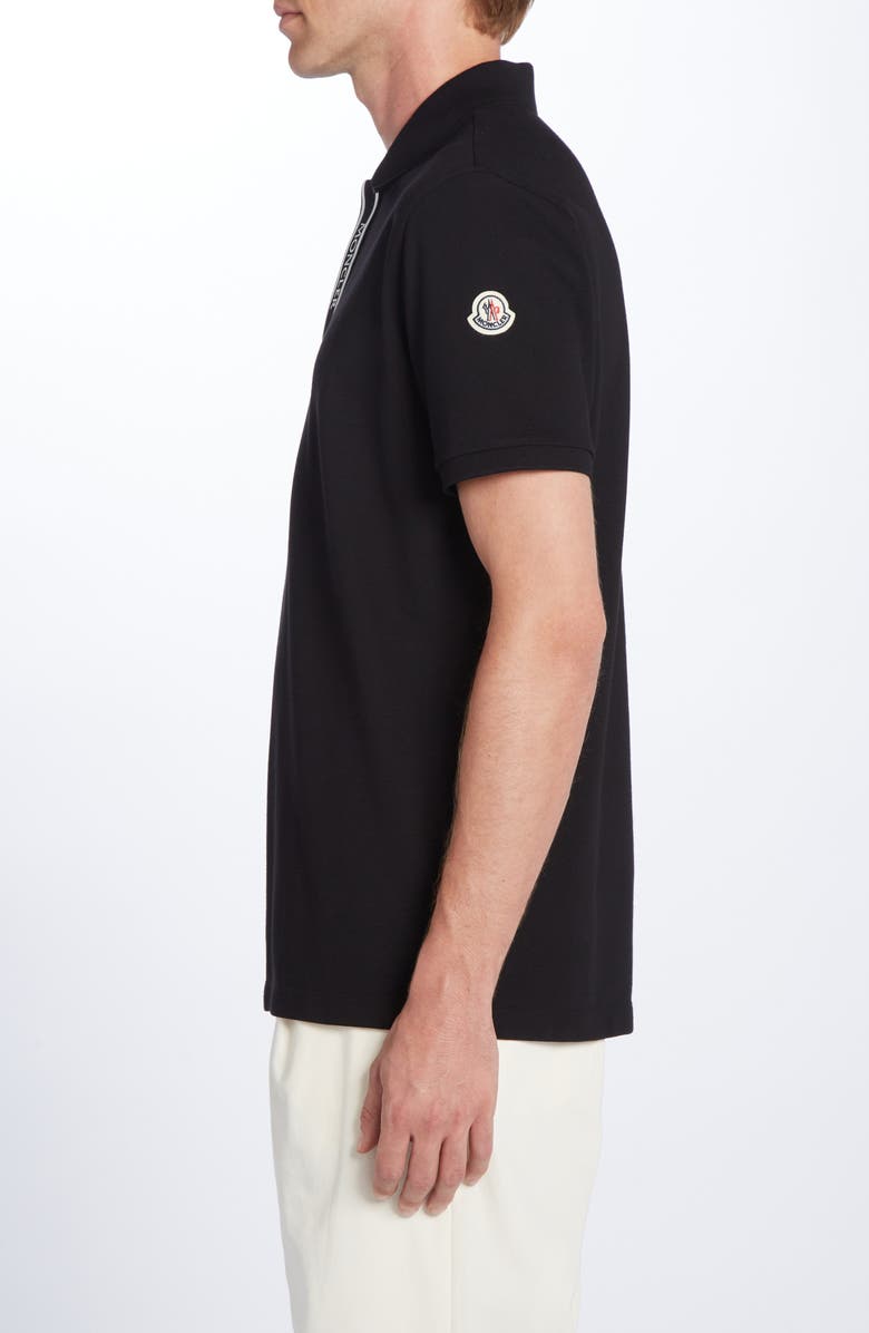 Moncler Short Sleeve Cotton Polo, Alternate, color,
