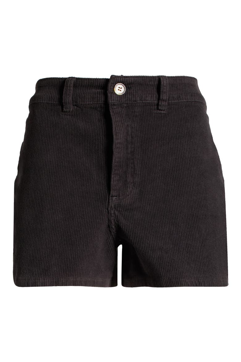 Free Fall Stretch Cotton Corduroy Shorts, Alternate, color, BLACK