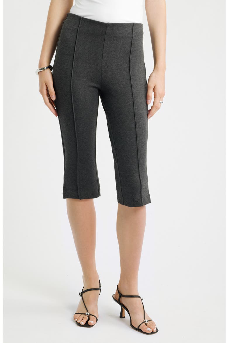 Ponte Knit Capri Pants, Main, color, GREY DARK HEATHER
