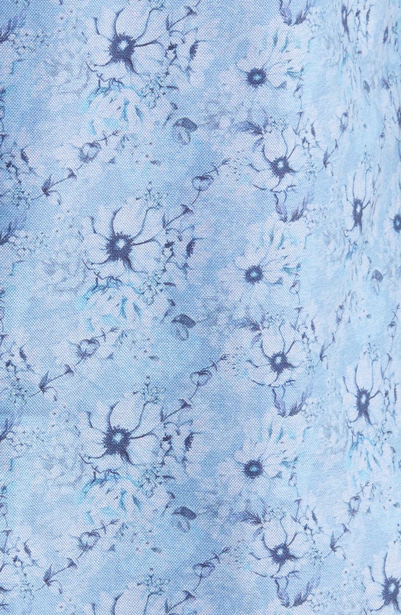 Robert Barakett Gomell Floral Short Sleeve Button-Up Shirt, Alternate, color, Blue