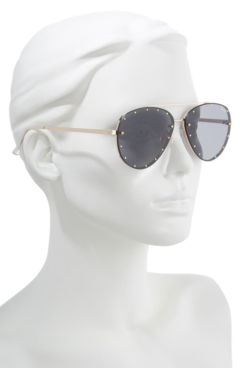 QUAY Australia x Jaclyn Hill Roxanne 62mm Stud Aviator Sunglasses, Alternate, color, 