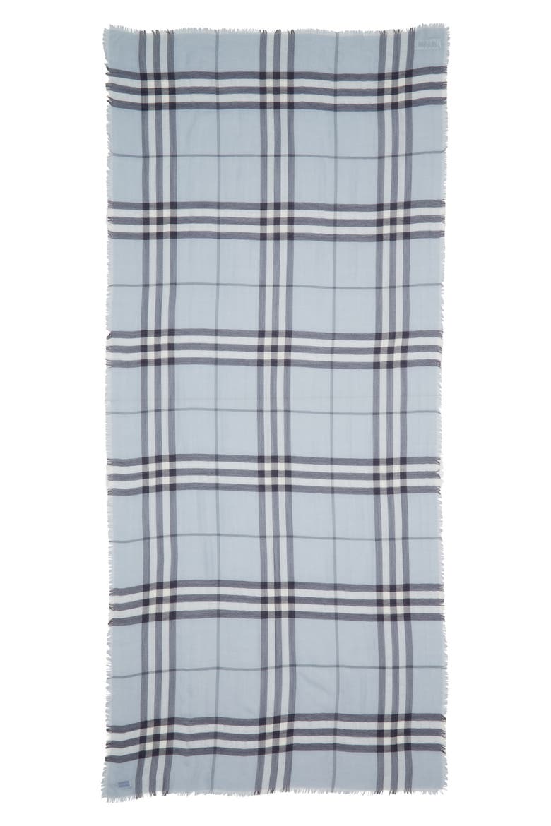 Giant Check Wool Scarf, Main, color, BANK BLUE