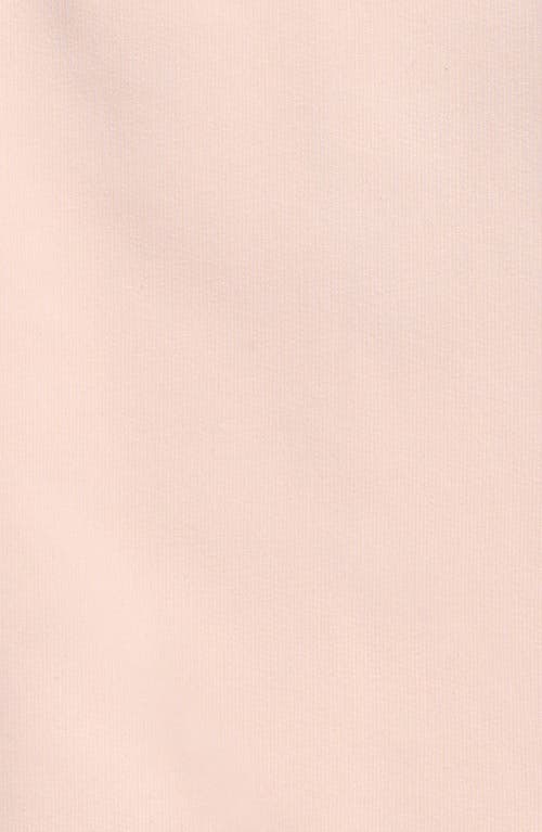 Moncler Logo Baby Grow Stretch Cotton Fleece Romper In Light Pink