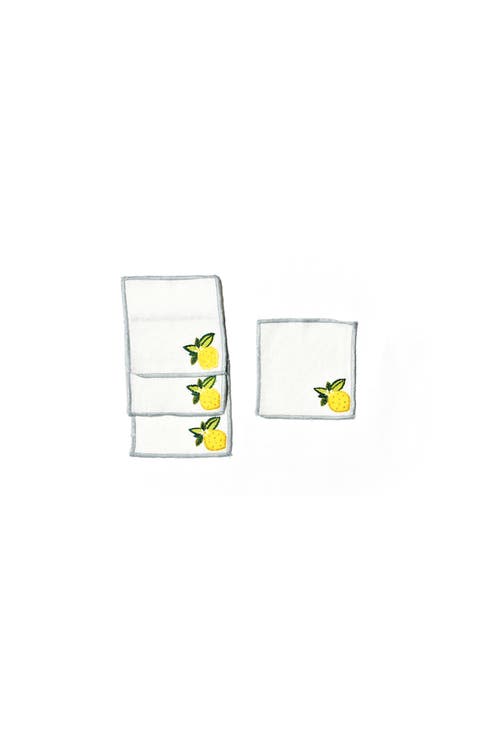 Lemon Cocktail Napkins Set of 4
