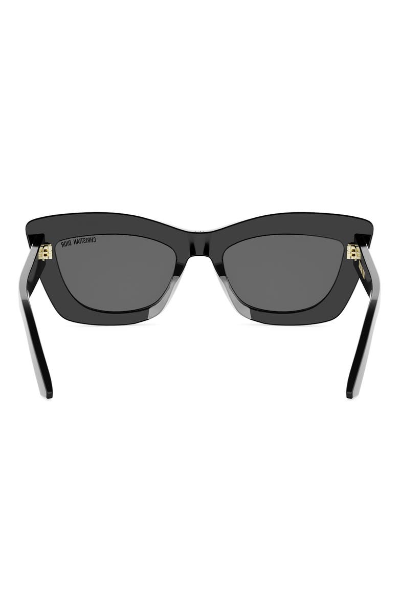 DIOR Midnight B3I 54mm Cat Eye Sunglasses, Alternate, color, Shiny Black / Smoke