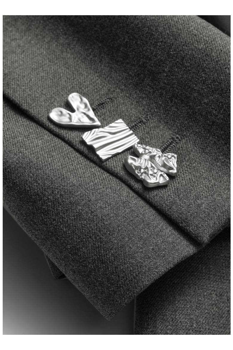 Double Breasted Blazer, Alternate, color, GREY DARK