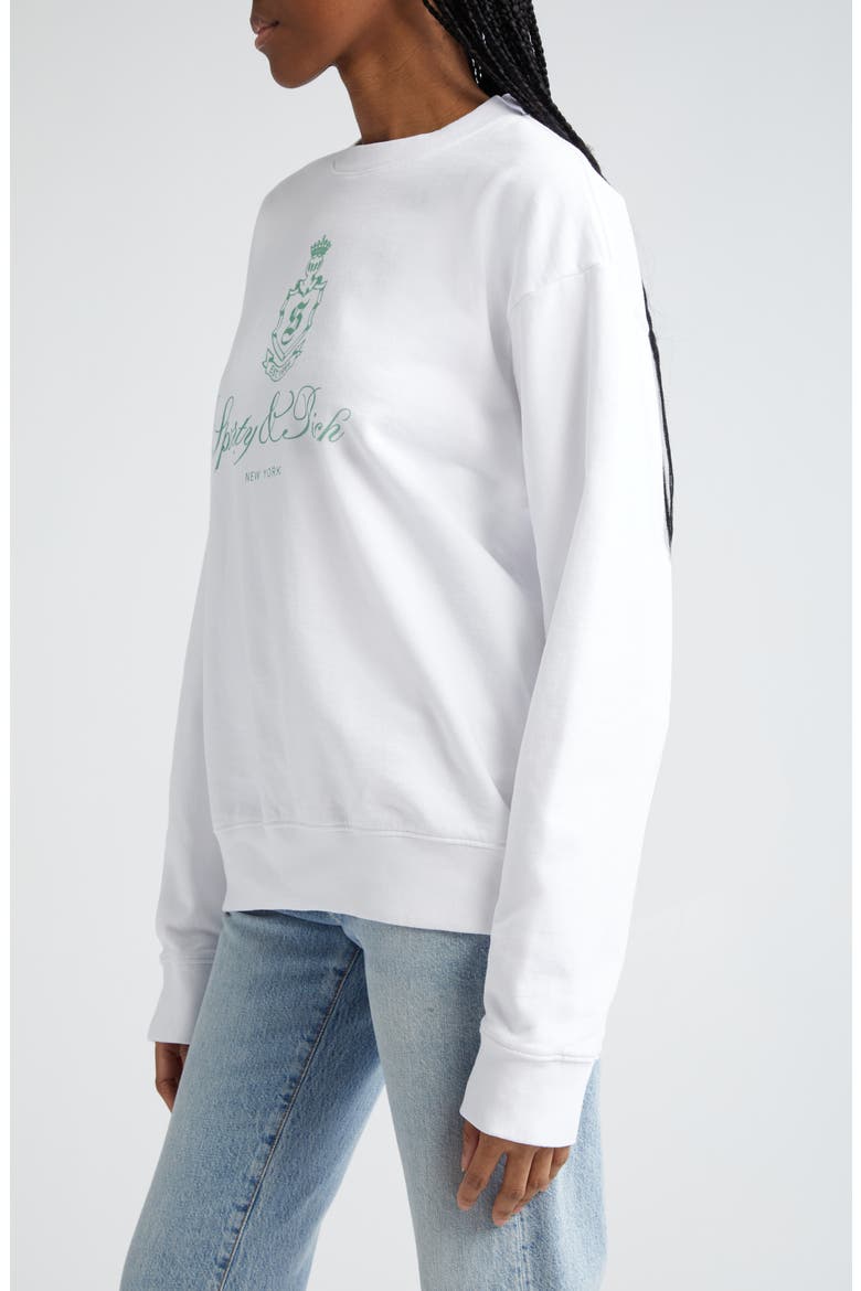 Vendome Cotton Graphic Sweatshirt, Alternate, color, WHITE