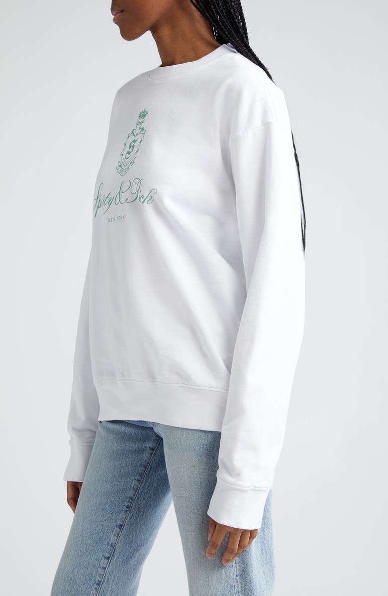 Sporty & Rich Vendome Cotton Graphic Sweatshirt, Alternate, color,