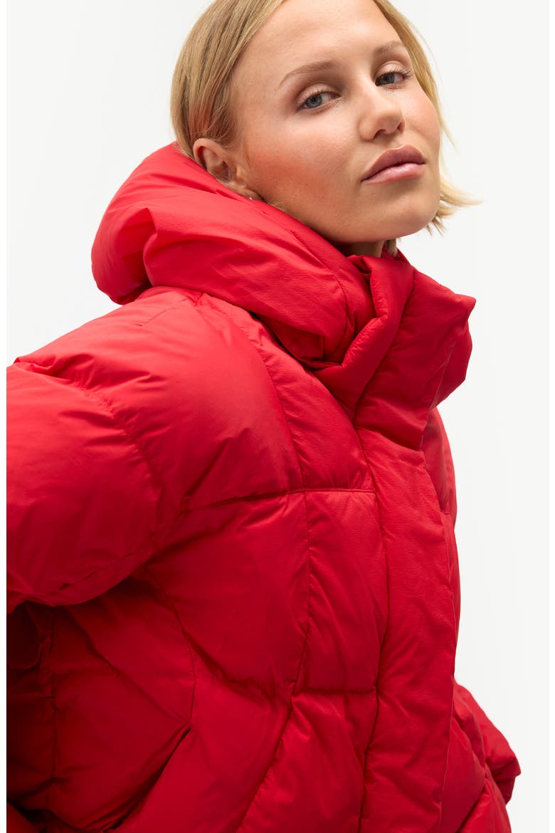 Louise Down Puffer Jacket, Alternate, color, ROUGE