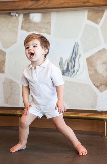 Kids' Seersucker Polo & Shorts Set