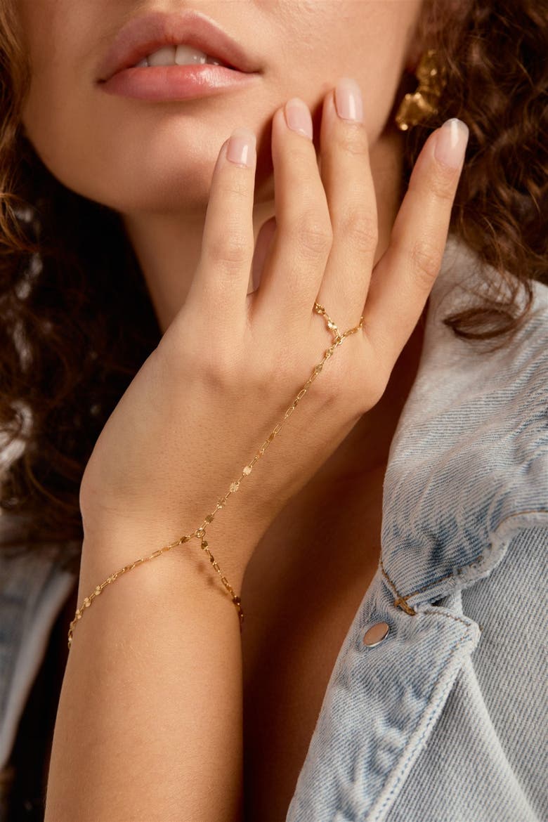 Rio Hand Chain, Alternate, color, Gold