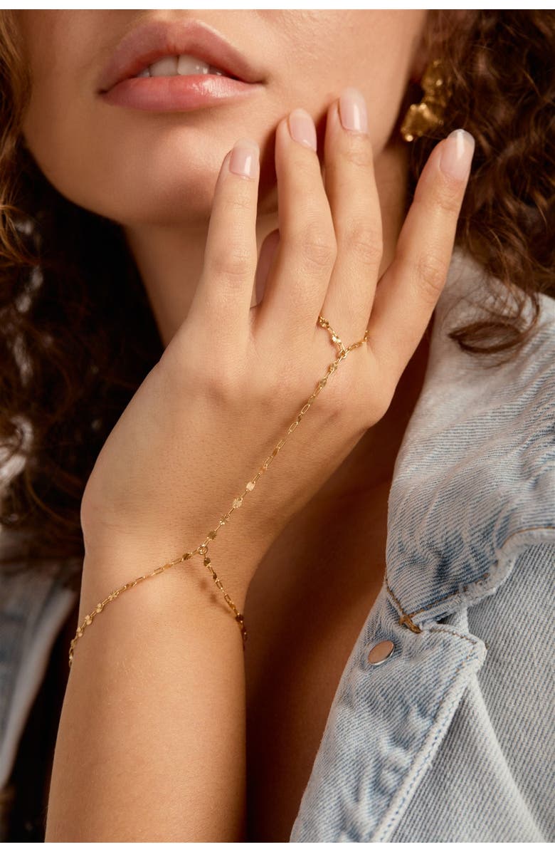 Set & Stones Rio Hand Chain, Alternate, color, Gold