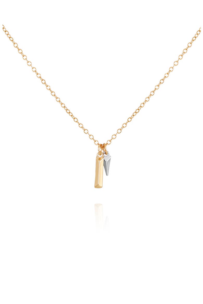 Two-Tone Charm Pendant Necklace, Alternate, color, GOLD TONE