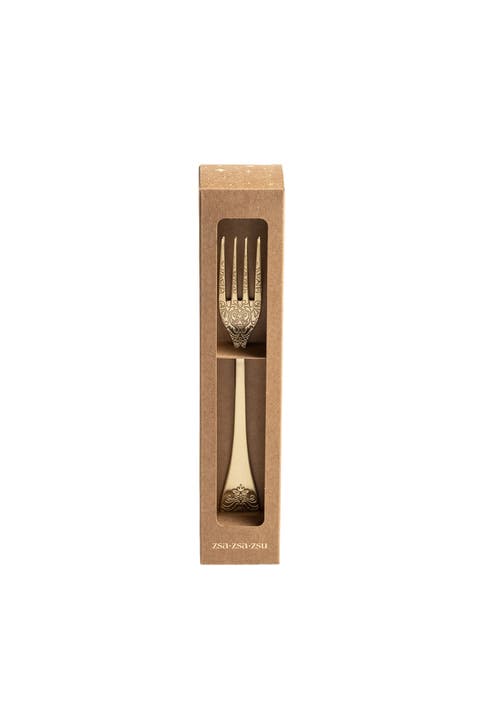 Dume Patterned Stainless Steel Dinner Fork Set of 4