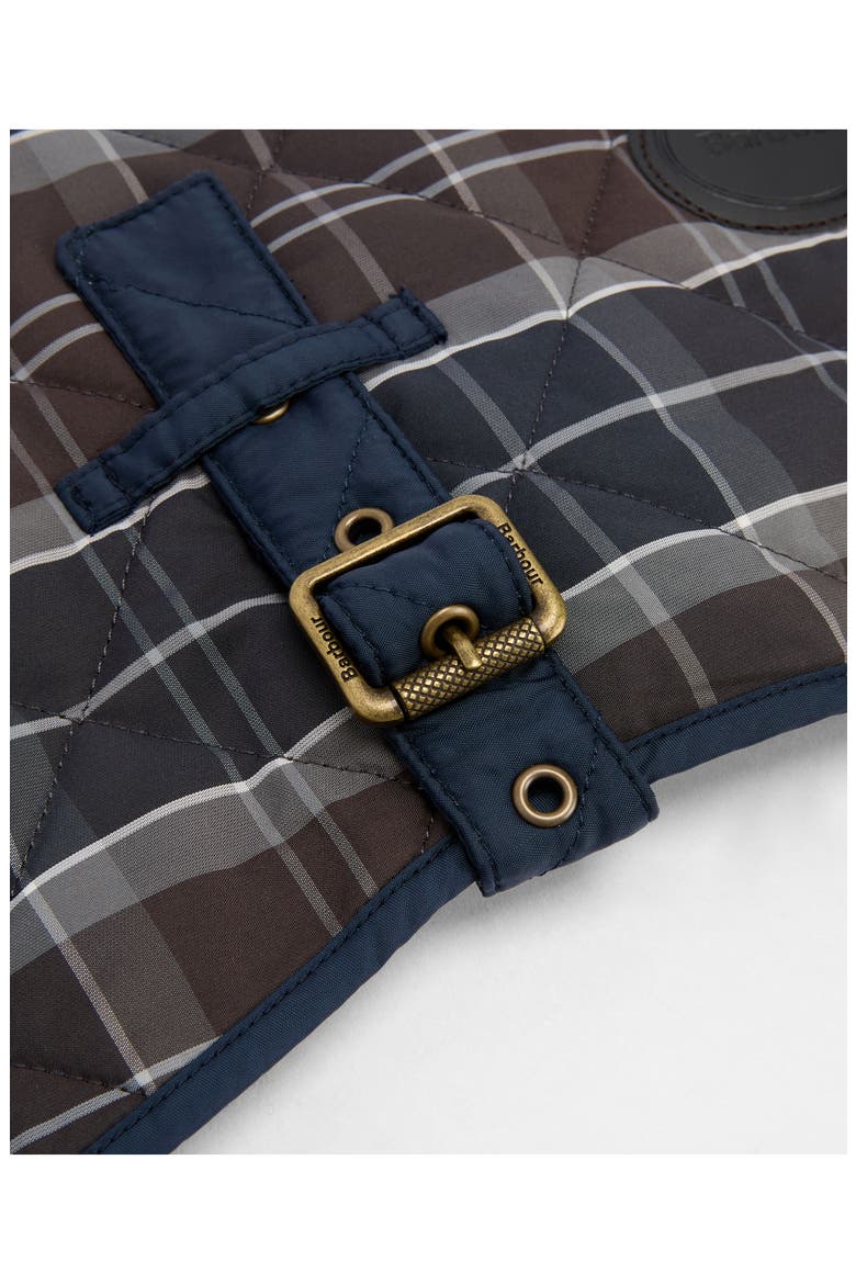 Quilted Tartan Dog Coat, Alternate, color, MIDNIGHT OAK