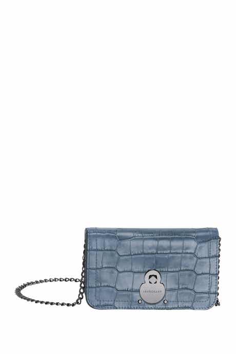 Cavalcade Croc Embossed Crossbody Wallet