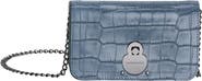 Longchamp Cavalcade Croc Embossed Crossbody Wallet