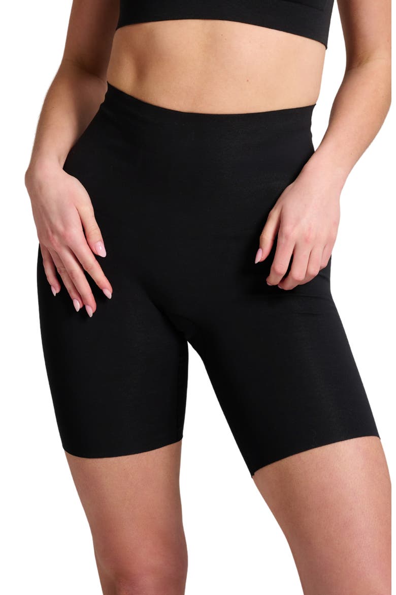Organic Cotton No-Show Shaping Short, Main, color, Black