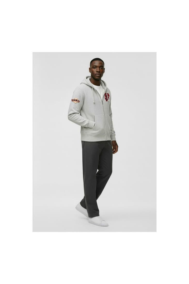 Men's Champion  Gray San Francisco Giants Reverse Weave Chenille Full-Zip Hoodie, Alternate, color, Gray