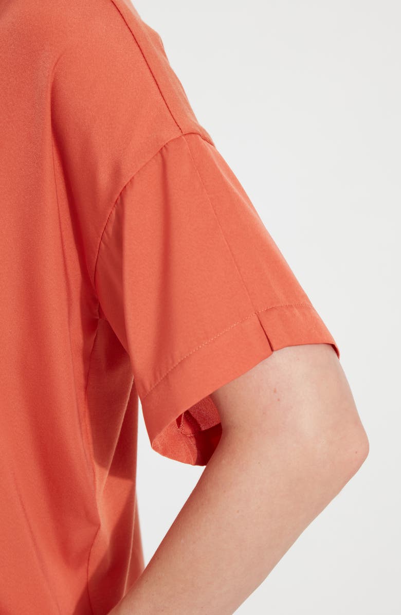 Lysse ́ Stevie V-Neck Satin Top, Alternate, color, Vibrant Apricot