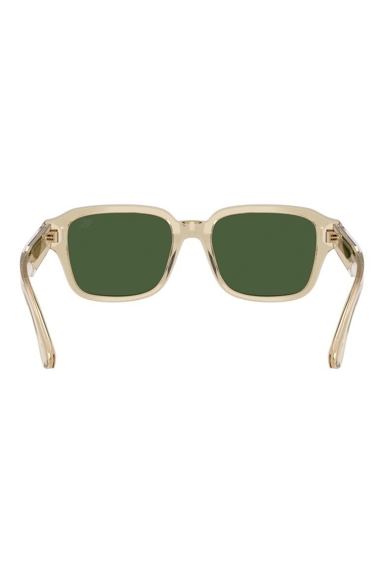 53mm Square Sunglasses, Alternate, color, BEIGE / DARK GREEN