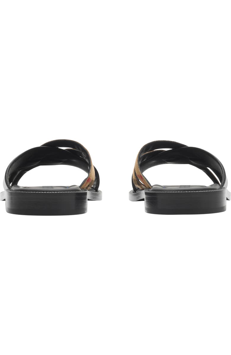 Burberry Drift Slide Sandal, Alternate, color, Black/ Sand Ip Check