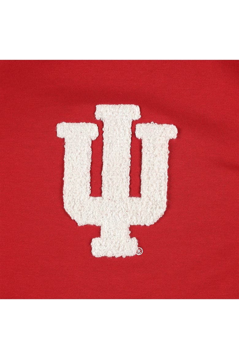 Women's Gameday Couture Crimson/Black Indiana Hoosiers Matchmaker Diagonal Cowl Pullover Hoodie, Alternate, color, Crimson