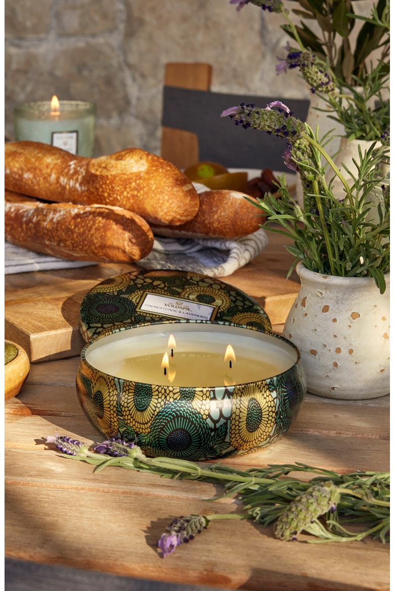 French Cade Lavender 3-Wick Tin Candle, Alternate, color, FRENCH CADE LAVENDER