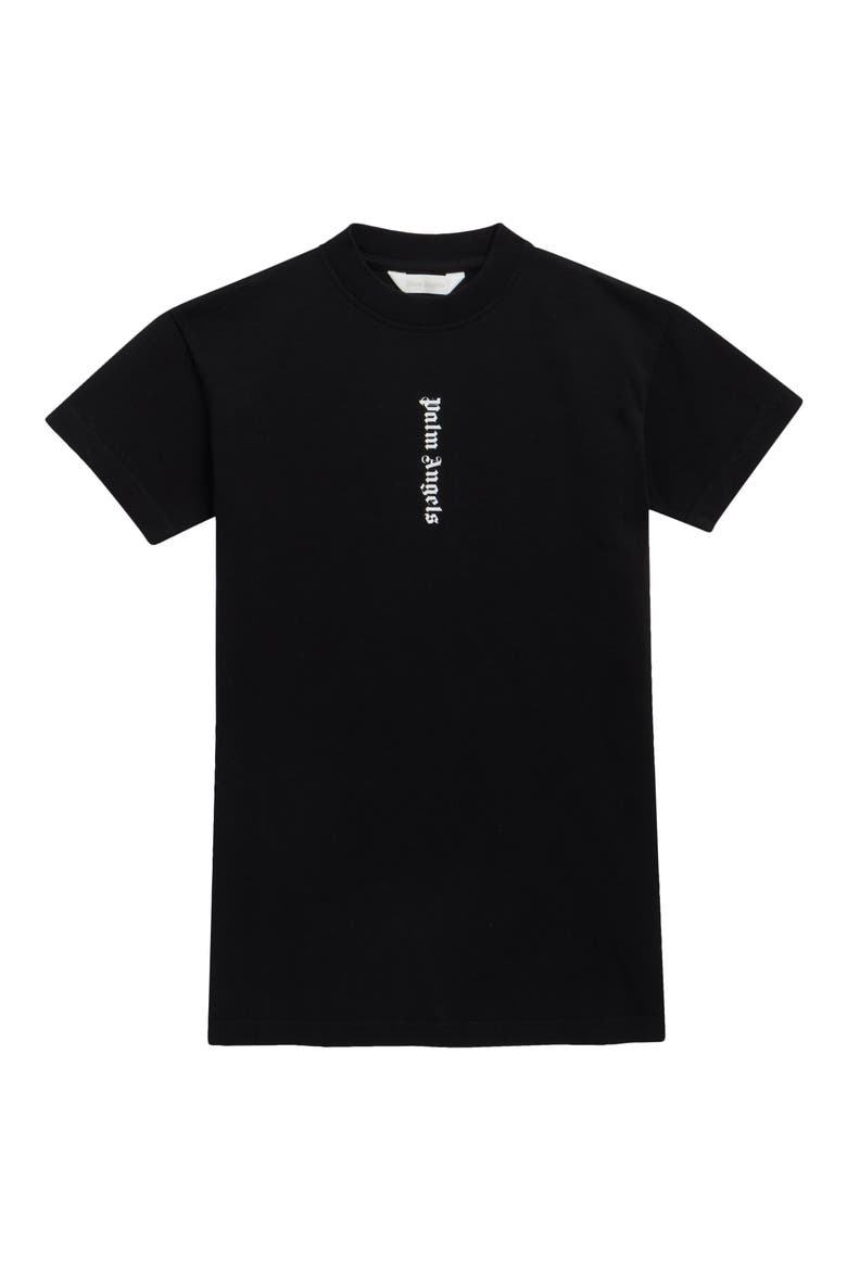 Kids' Classic Overlogo Tee Dress, Main, color, BLACK WHITE