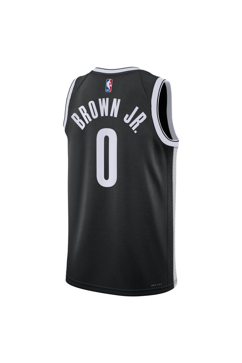 Unisex Nike Mikel Brown Jr. Black Brooklyn Nets Swingman Jersey - Icon Edition, Alternate, color, Black