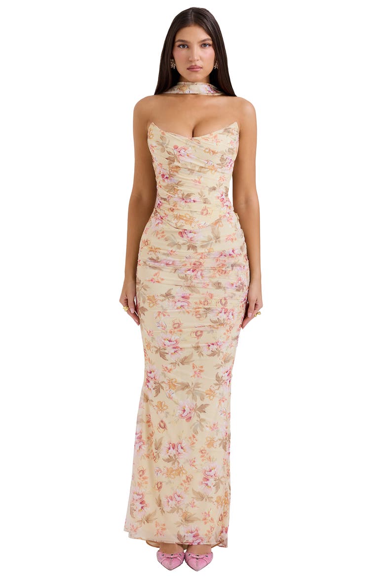 Cassidy Floral Print Maxi Skirt, Alternate, color, SUN BLEACHED