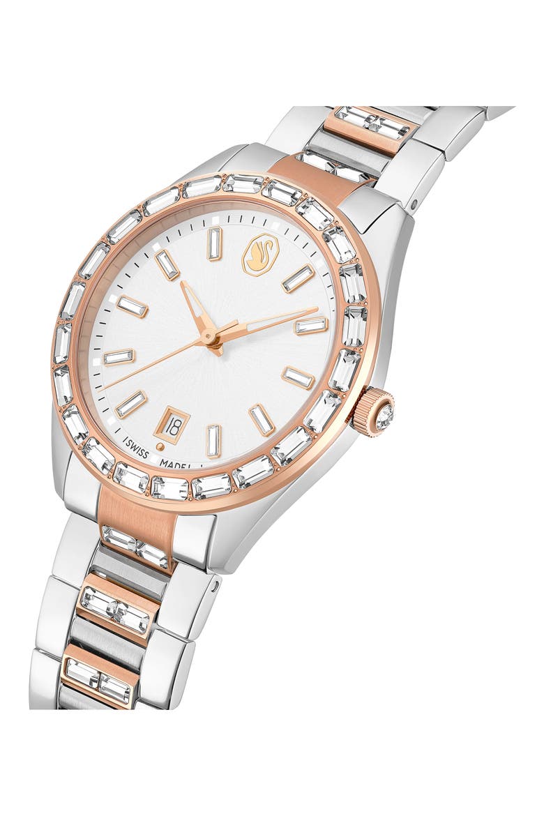 Matrix Crystal Bracelet Watch, 35mm, Alternate, color, SILVER MULTI TONE