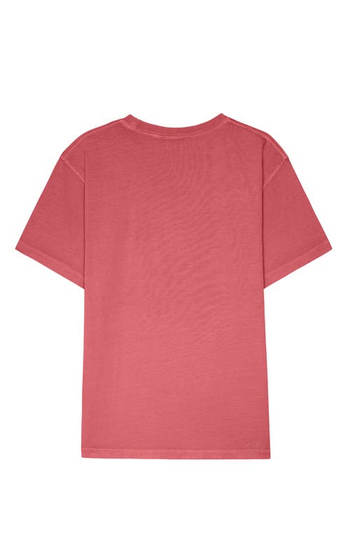 Dalix Mens Lil Martini Midweight Garment Dye Tee In Burgundy