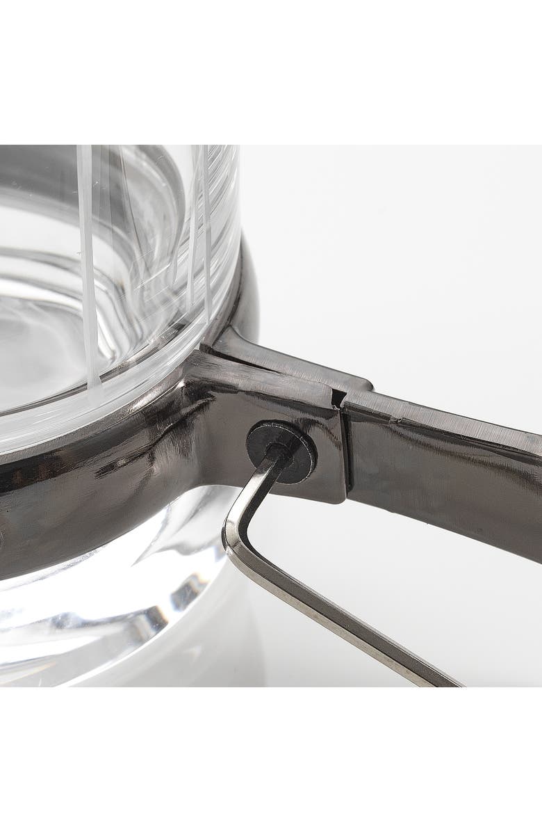 JoyJolt Single Hammer Handle Beer Mug, Alternate, color, Clear