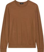 Theory Long Sleeve Silk & Cotton T-Shirt