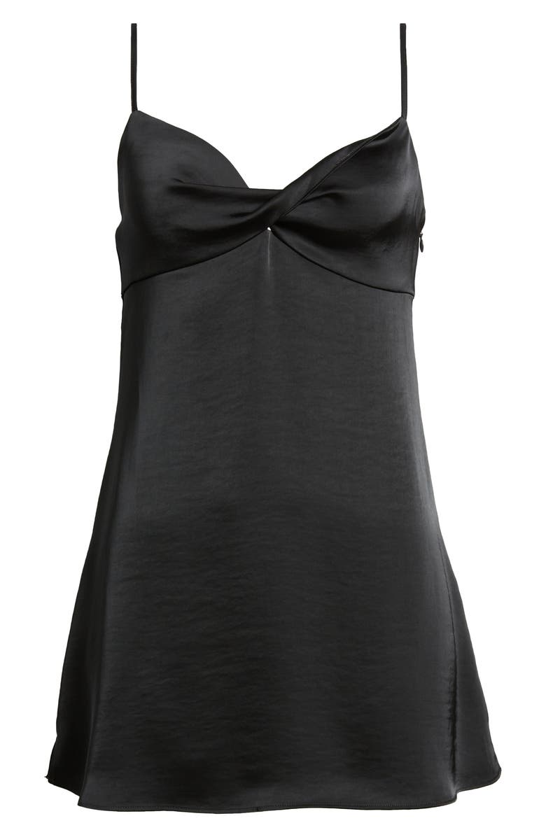 Twist Front Satin Minidress