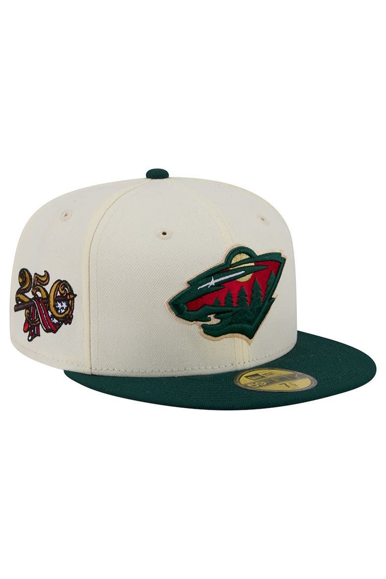 Men's New Era  Cream Minnesota Wild America's 250th Two-Tone 59FIFTY Fitted Hat, Main, color, Cream