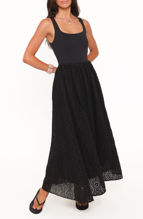 Alva Eyelet Midi Dress