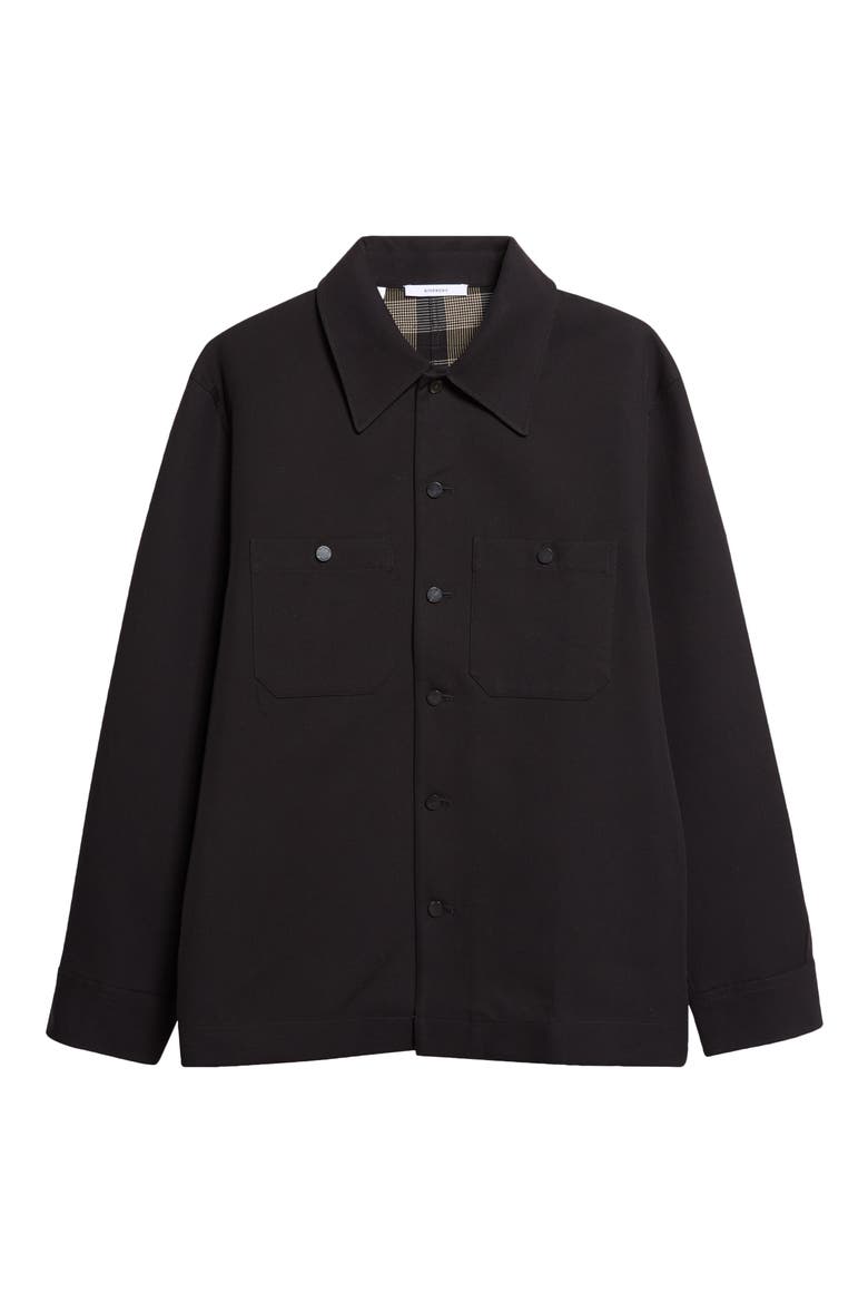 Couture Seam Overshirt, Alternate, color, BLACK