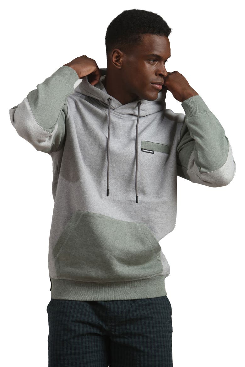 Drew Colorblock Hooded Sweatshirt, Main, color, Ash