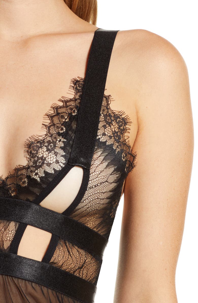 Oh La La Cheri Janet Babydoll Chemise & G-String Thong, Alternate, color,