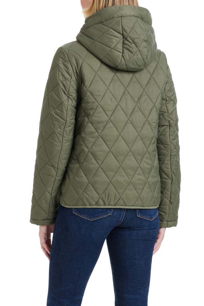 Water Resistant Hooded Quilted Jacket, Alternate, color, LIGHT OLIVE