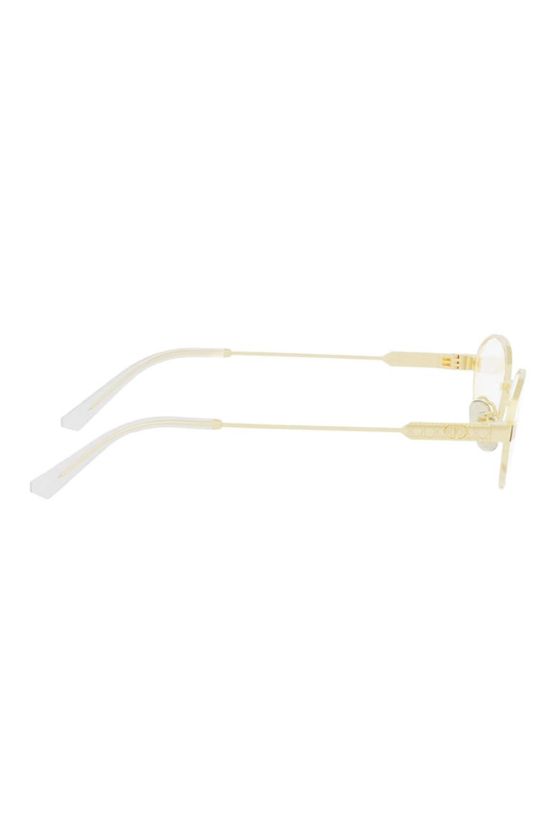 'DiorCannage O B3U 51mm Oval Glasses, Alternate, color, SHINY GOLD DH