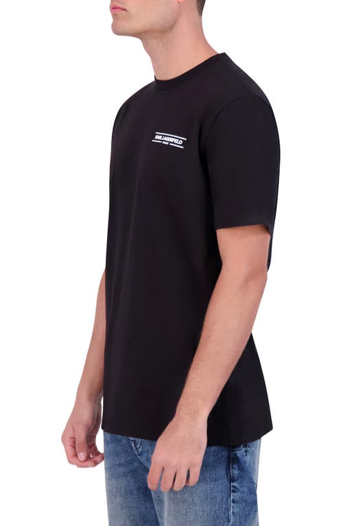 Karl Lagerfeld Paris Core Logo Cotton Graphic T-shirt In Black