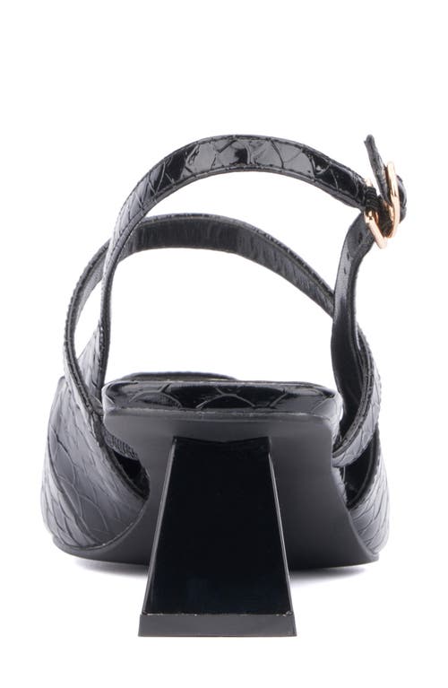 Torgeis Oria Embossed Slingback Pump In Black