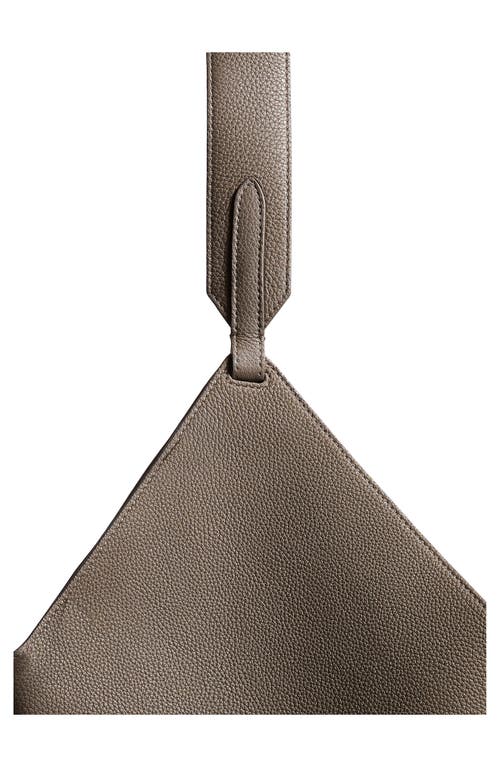 Khaite Small Lotus Leather Top Handle Bag In Brown