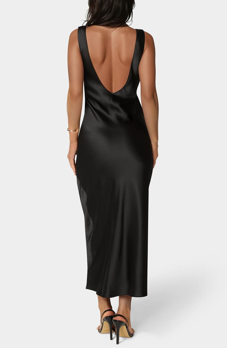 bebe Lace Trim Satin Slipdress, Alternate, color,