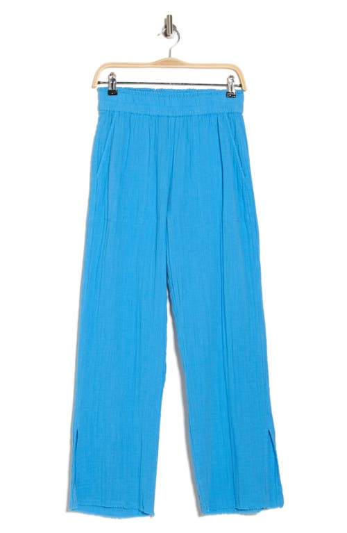 Elan Cotton Gauze Cover-up Pants In Sky Blue