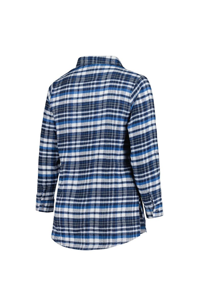 CONCEPTS SPORT Women's Concepts Sport Navy Dallas Cowboys Plus Size Mainstay Flannel Full-Button Long Sleeve Nightshirt, Alternate, color, 