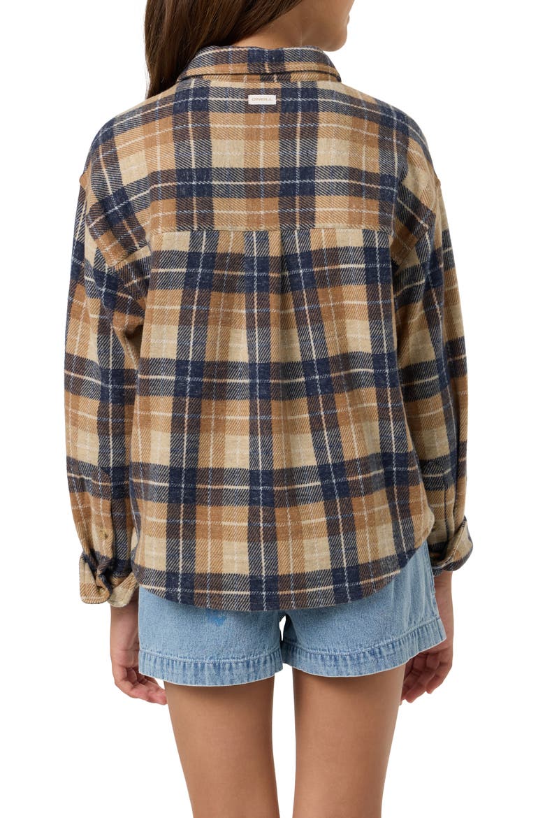 Kids' Jordyn Flannel Button-Up Shirt, Alternate, color, WOODSHACK